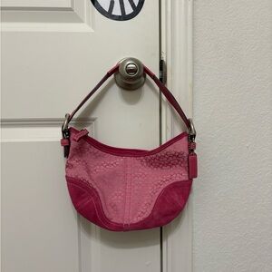 Coach Two-Tone Pink Shoulder Bag